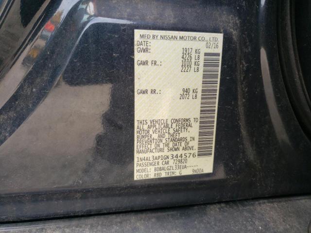 Photo 10 from auction – 2016 NISSAN ALTIMA 2.5 with VIN 1N4AL3AP1GN344576