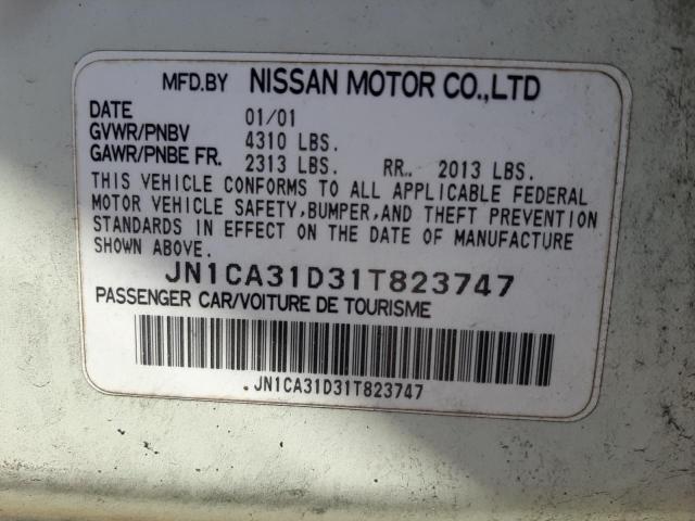 Photo 10 from auction – 2001 NISSAN MAXIMA GXE with VIN JN1CA31D31T823747
