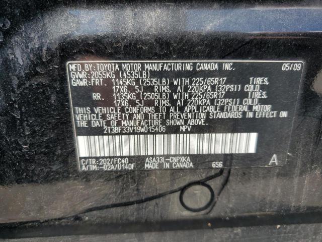 Photo 10 from auction – 2009 TOYOTA RAV4 with VIN 2T3BF33V19W015406