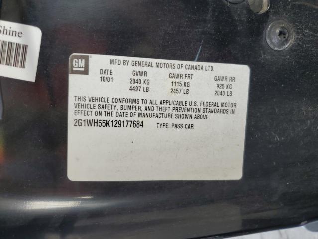 Photo 10 from auction – 2002 CHEVROLET IMPALA LS with VIN 2G1WH55K129177684