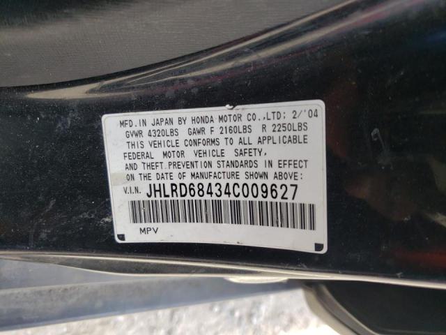 Photo 10 from auction – 2004 HONDA CR-V LX with VIN JHLRD68434C009627