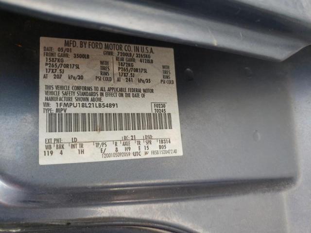 Photo 10 from auction – 2001 FORD EXPEDITION with VIN 1FMPU18L21LB54891