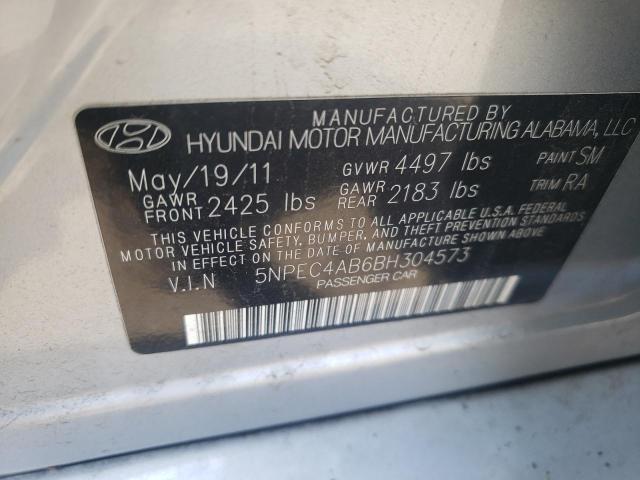 Photo 10 from auction – 2011 HYUNDAI SONATA SE with VIN 5NPEC4AB6BH304573