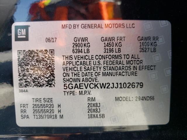 Photo 10 from auction – 2018 BUICK ENCLAVE AV with VIN 5GAEVCKW2JJ102679