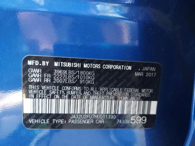Photo 10 from auction – 2017 MITSUBISHI LANCER ES with VIN JA32U2FU7HU011390