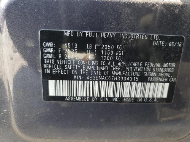 Photo 10 from auction – 2017 SUBARU LEGACY 2.5 with VIN 4S3BNAC67H3004315
