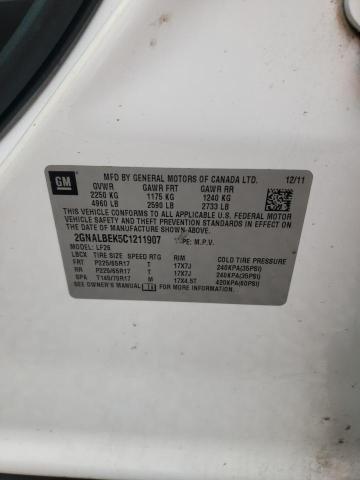 Photo 10 from auction – 2012 CHEVROLET EQUINOX LS with VIN 2GNALBEK5C1211907