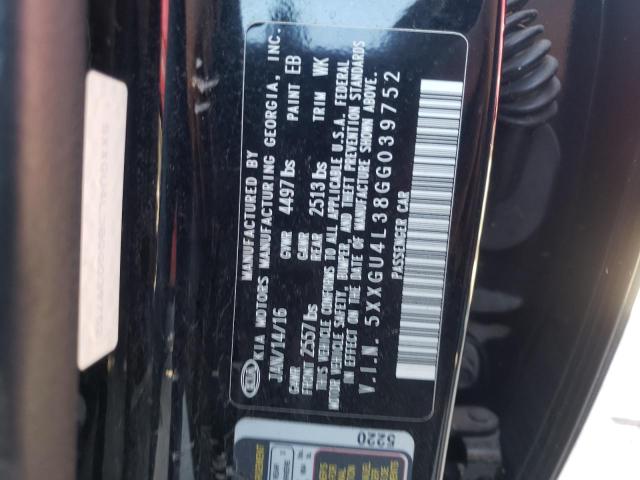 Photo 10 from auction – 2016 KIA OPTIMA EX with VIN 5XXGU4L38GG039752