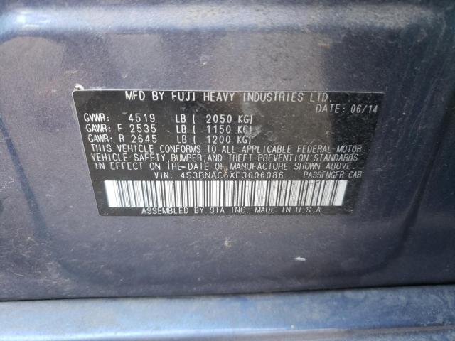 Photo 10 from auction – 2015 SUBARU LEGACY 2.5 with VIN 4S3BNAC6XF3006086