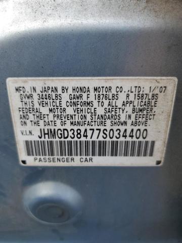 Photo 10 from auction – 2007 HONDA FIT with VIN JHMGD38477S034400