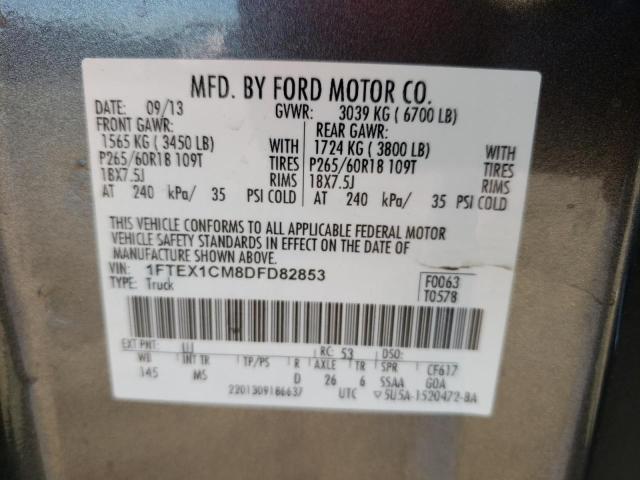 Photo 10 from auction – 2013 FORD F150 SUPER with VIN 1FTEX1CM8DFD82853