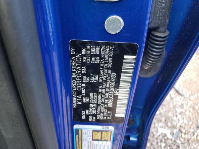 Photo 10 from auction – 2022 KIA SELTOS S with VIN KNDEUCAA9N7307880