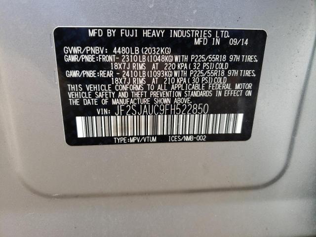 Photo 10 from auction – 2015 SUBARU FORESTER 2 with VIN JF2SJAUC9FH522850