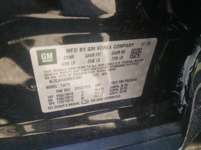 Photo 10 from auction – 2021 CHEVROLET TRAX LS with VIN KL7CJKSB6MB310097