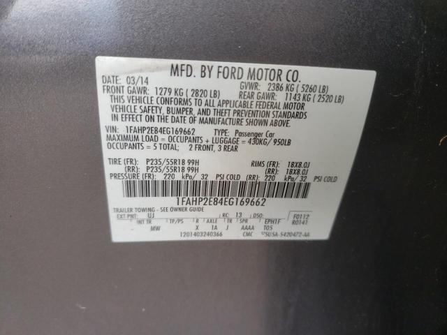 Photo 10 from auction – 2014 FORD TAURUS SEL with VIN 1FAHP2E84EG169662
