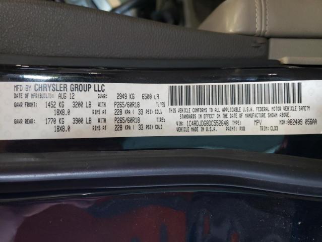 Photo 10 from auction – 2013 DODGE DURANGO CR with VIN 1C4RDJDG8DC552648