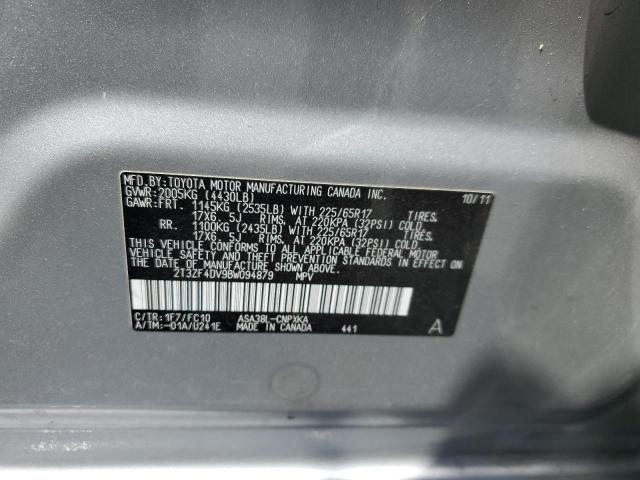 Photo 10 from auction – 2011 TOYOTA RAV4 with VIN 2T3ZF4DV9BW094879