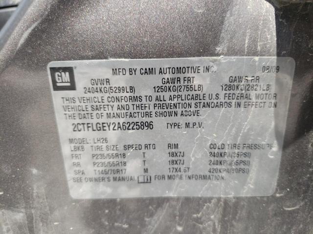 Photo 10 from auction – 2010 GMC TERRAIN SL with VIN 2CTFLGEY2A6225896