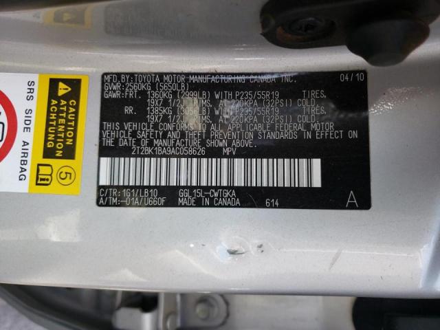 Photo 10 from auction – 2010 LEXUS RX 350 with VIN 2T2BK1BA9AC058626