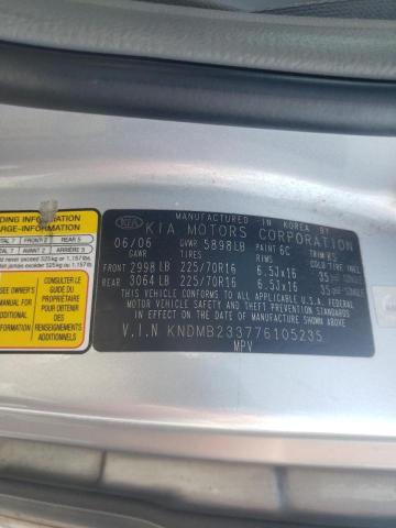 Photo 10 from auction – 2007 KIA SEDONA EX with VIN KNDMB233776105235