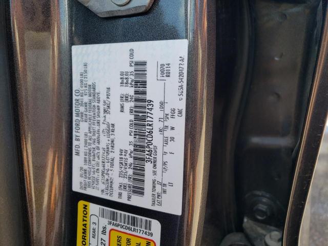 Photo 10 from auction – 2020 FORD FUSION SEL with VIN 3FA6P0CD6LR177439