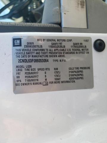 Photo 10 from auction – 2008 CHEVROLET EQUINOX LT with VIN 2CNDL63F086053064