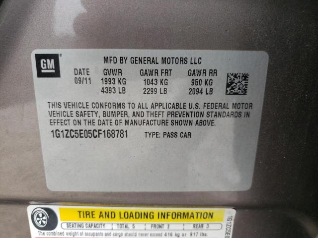 Photo 10 from auction – 2012 CHEVROLET MALIBU 1LT with VIN 1G1ZC5E05CF168781