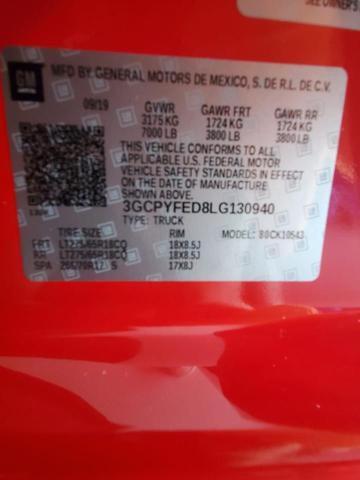 Photo 10 from auction – 2020 CHEVROLET SILVERADO with VIN 3GCPYFED8LG130940