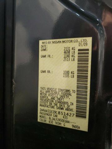 Photo 10 from auction – 2009 NISSAN MAXIMA with VIN 1N4AA51E19C851427