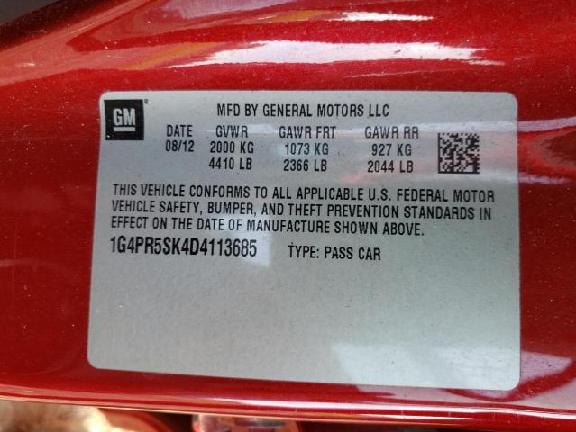 Photo 10 from auction – 2013 BUICK VERANO CON with VIN 1G4PR5SK4D4113685