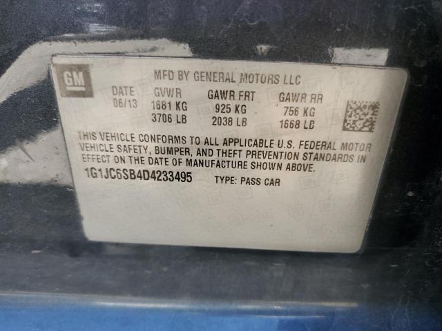 Photo 10 from auction – 2013 CHEVROLET SONIC LT with VIN 1G1JC6SB4D4233495