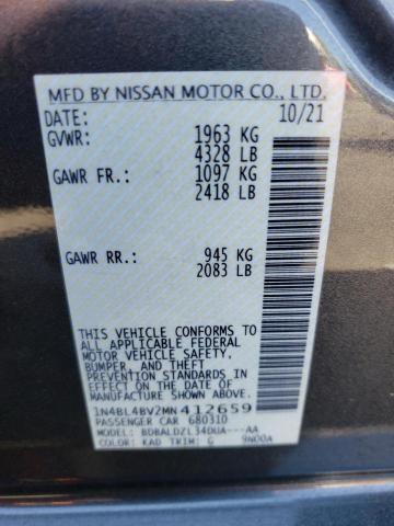 Photo 10 from auction – 2021 NISSAN ALTIMA S with VIN 1N4BL4BV2MN412659