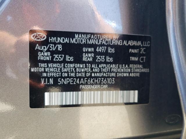 Photo 10 from auction – 2019 HYUNDAI SONATA SE with VIN 5NPE24AF6KH736103