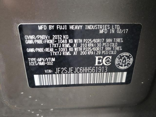 Photo 10 from auction – 2017 SUBARU FORESTER 2 with VIN JF2SJEJC6HH561913