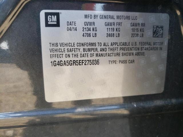 Photo 10 from auction – 2014 BUICK LACROSSE with VIN 1G4GA5GR5EF275036
