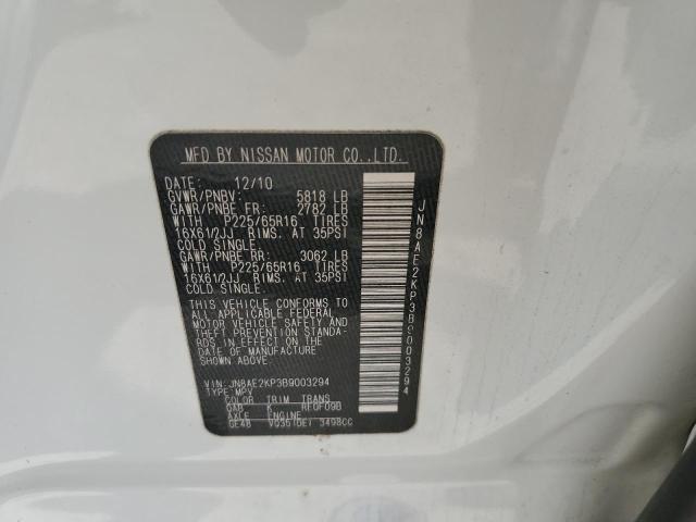 Photo 10 from auction – 2011 NISSAN QUEST S with VIN JN8AE2KP3B9003294