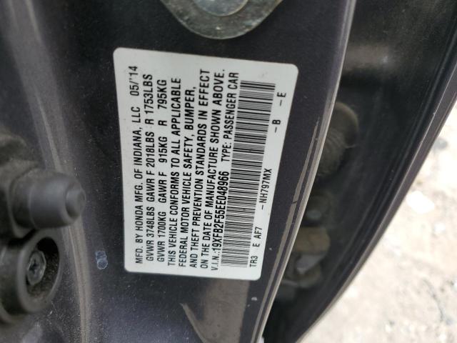 Photo 10 from auction – 2014 HONDA CIVIC LX with VIN 19XFB2F55EE048966