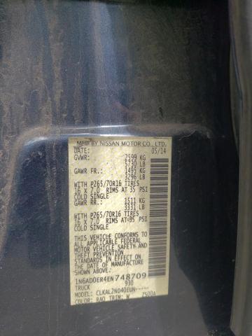 Photo 10 from auction – 2014 NISSAN FRONTIER S with VIN 1N6AD0ER4EN748709