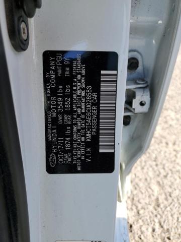 Photo 10 from auction – 2012 HYUNDAI ACCENT GLS with VIN KMHCT5AE6CU028583