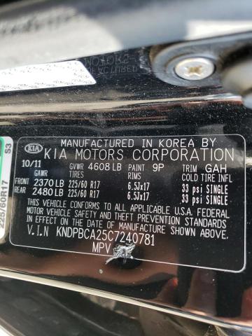Photo 10 from auction – 2012 KIA SPORTAGE L with VIN KNDPBCA25C7240781