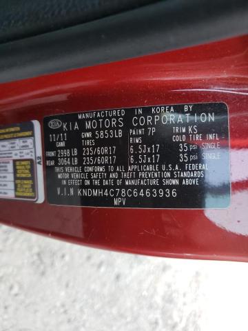 Photo 10 from auction – 2012 KIA SEDONA EX with VIN KNDMH4C78C6463936