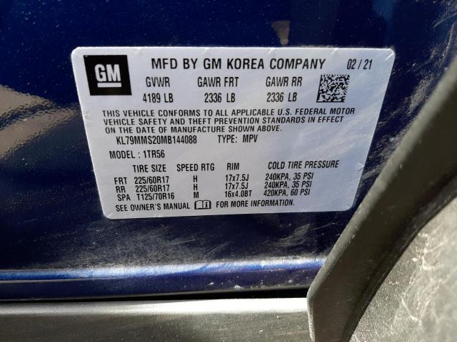 Photo 10 from auction – 2021 CHEVROLET TRAILBLAZE with VIN KL79MMS20MB144088
