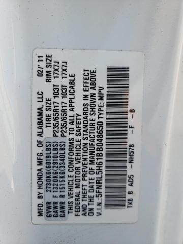 Photo 10 from auction – 2011 HONDA ODYSSEY EX with VIN 5FNRL5H61BB048650