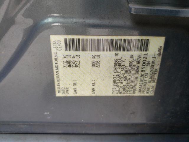 Photo 10 from auction – 2009 NISSAN MAXIMA S with VIN 1N4AA51E19C850021