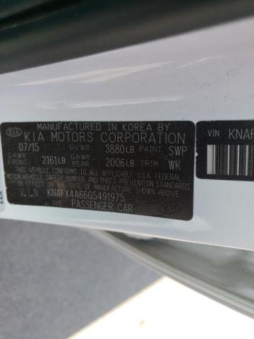 Photo 10 from auction – 2016 KIA FORTE LX with VIN KNAFX4A66G5491975
