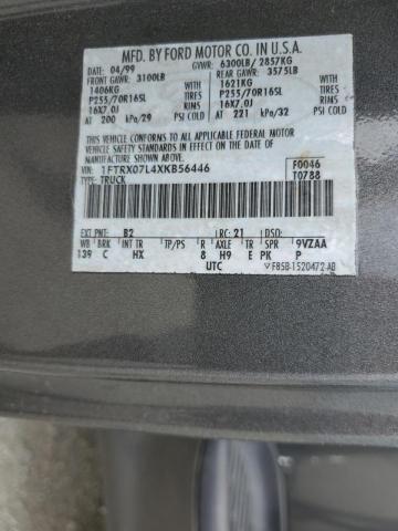 Photo 10 from auction – 1999 FORD F150 with VIN 1FTRX07L4XKB56446