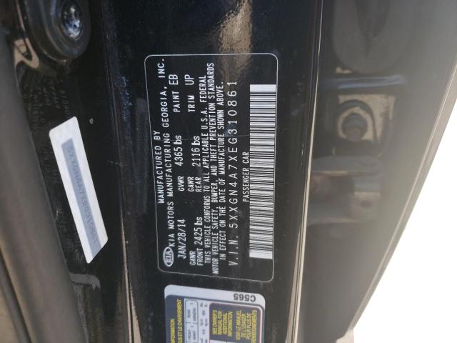 Photo 10 from auction – 2014 KIA OPTIMA EX with VIN 5XXGN4A7XEG310861