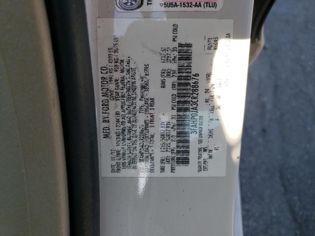 Photo 10 from auction – 2012 FORD FUSION SEL with VIN 3FAHP0JA3CR288676