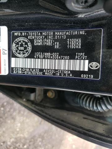 Photo 10 from auction – 2013 TOYOTA CAMRY L with VIN 4T1BF1FK4DU647260