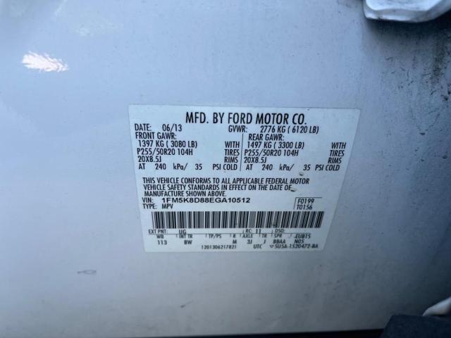 Photo 10 from auction – 2014 FORD EXPLORER X with VIN 1FM5K8D88EGA10512